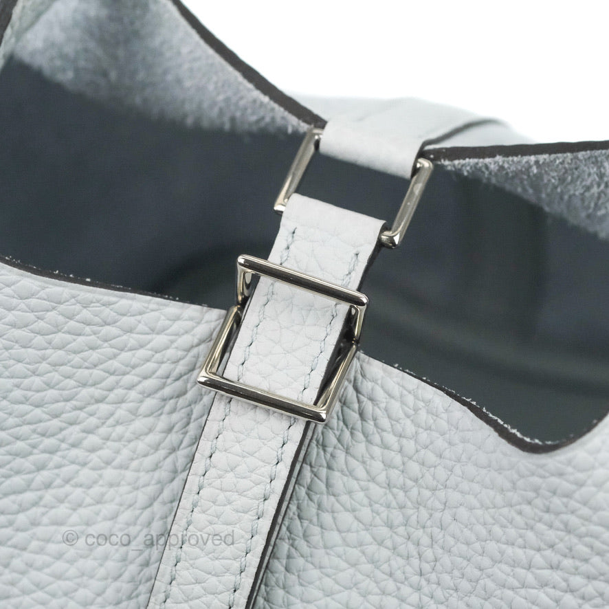 Hermès Picotin Lock 18 Bleu Pale Clemence Palladium Hardware