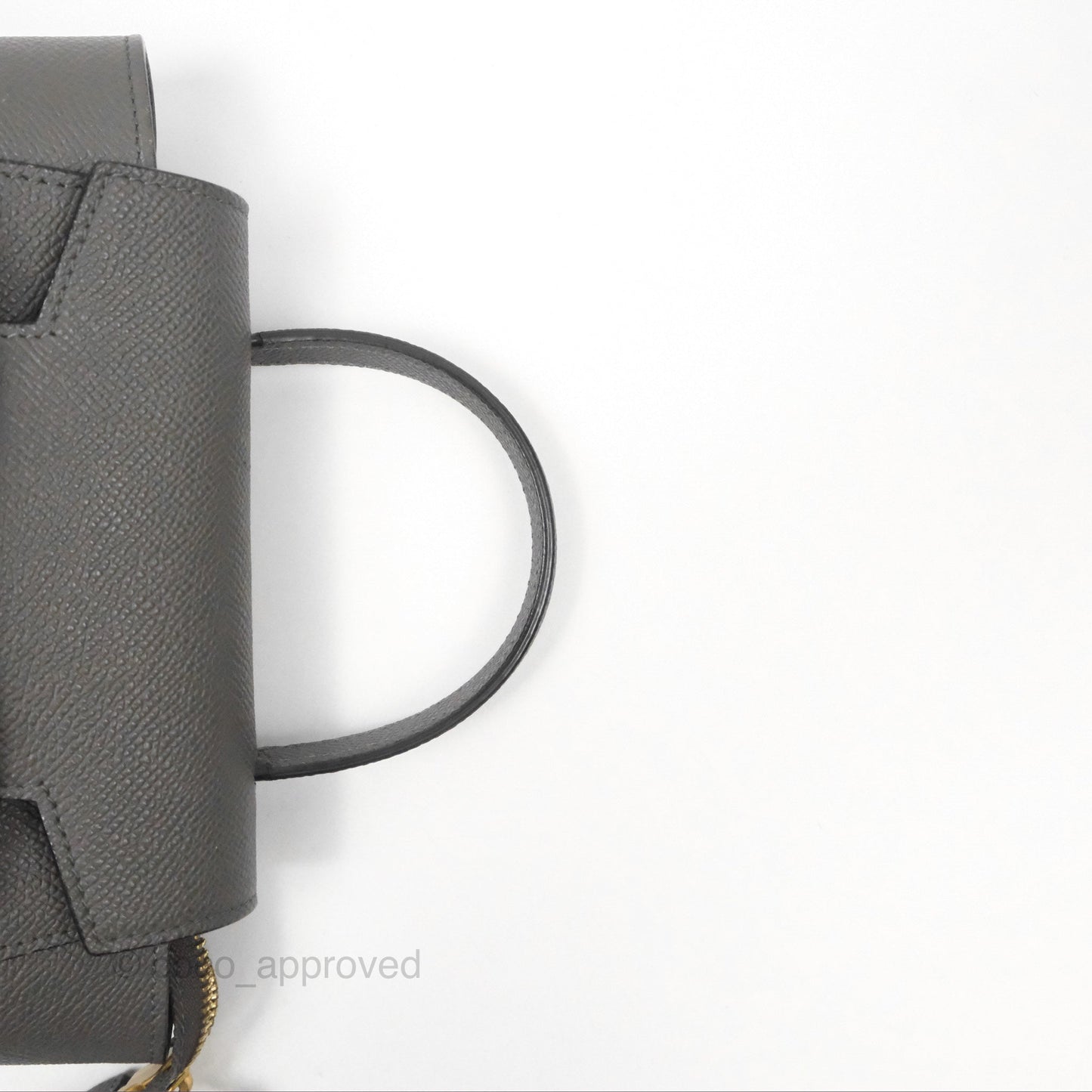 Celine Pico Belt Bag Grey Grained Calfskin Gold Hardware