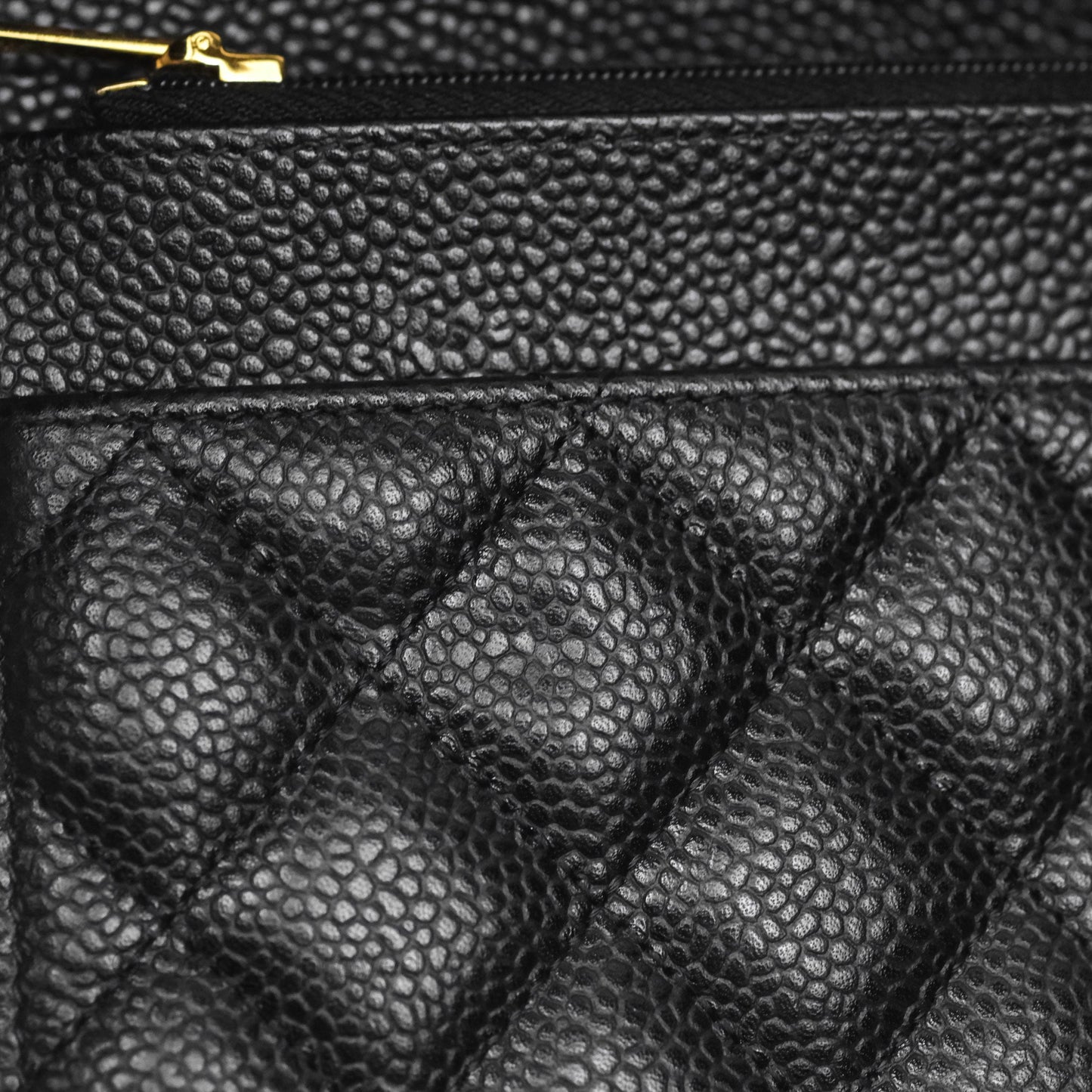 Chanel Classic Wallet On Chain WOC Quilted Black Caviar Gold Hardware