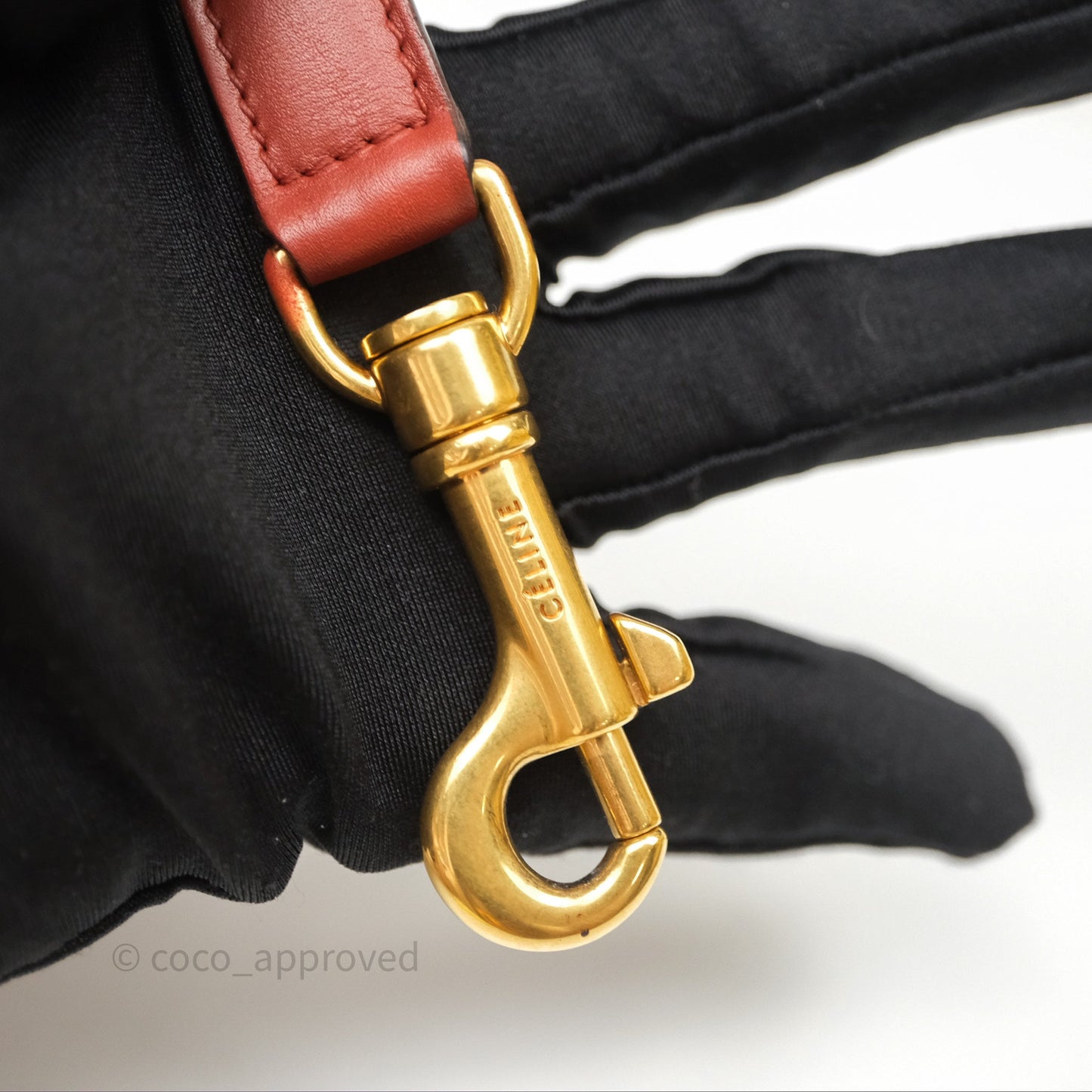 Celine Mini Belt Bag Brick Red Grained Goatskin Gold Hardware