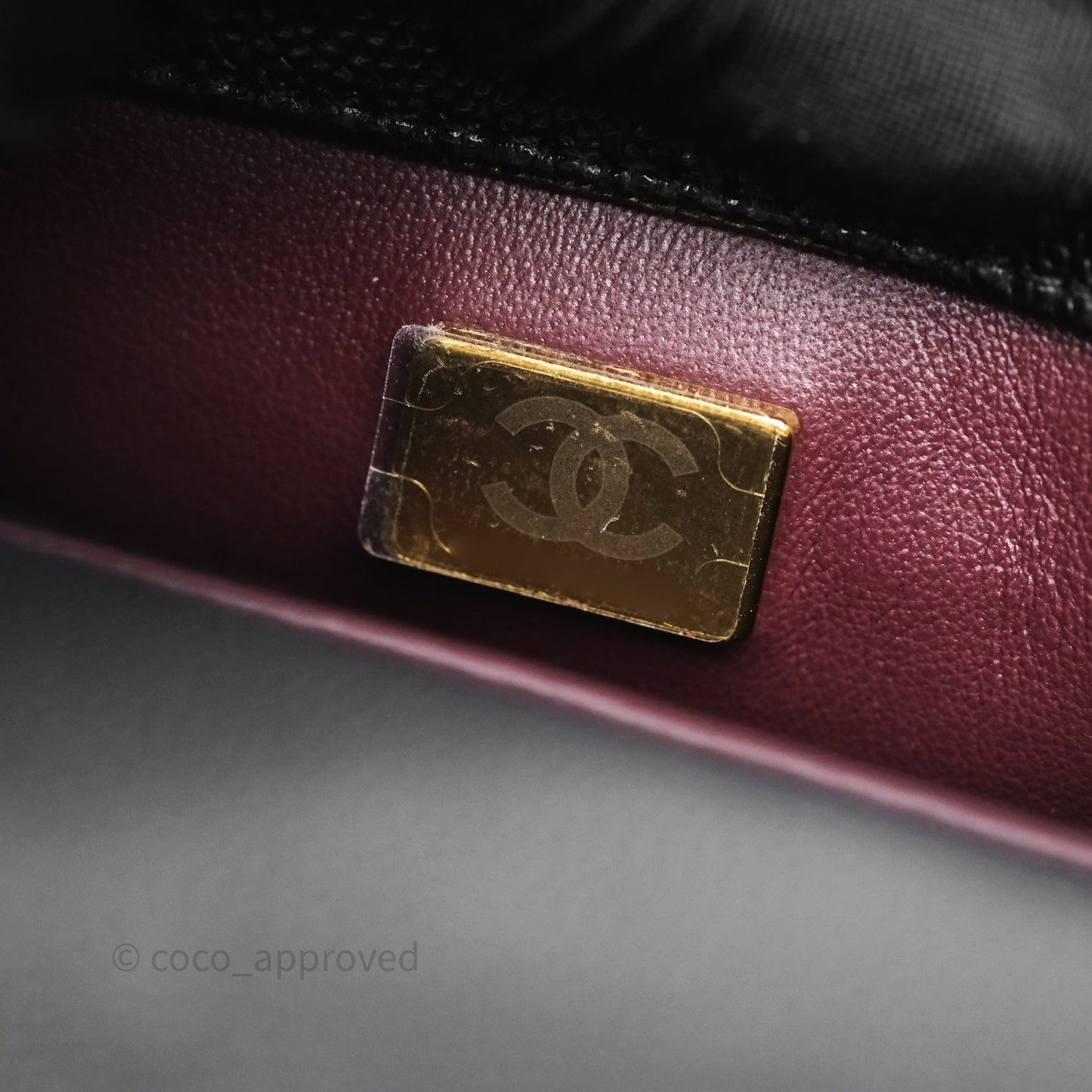 Chanel Mini Coco Handle Quilted Black Caviar Gold Hardware