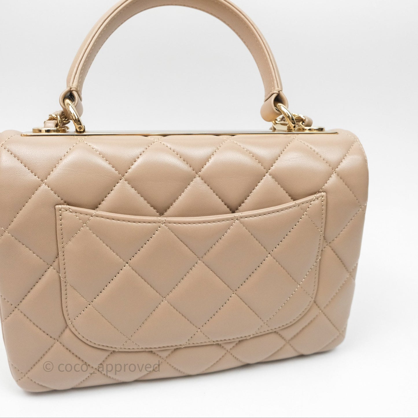 Chanel Small Trendy CC Beige Lambskin Gold Hardware