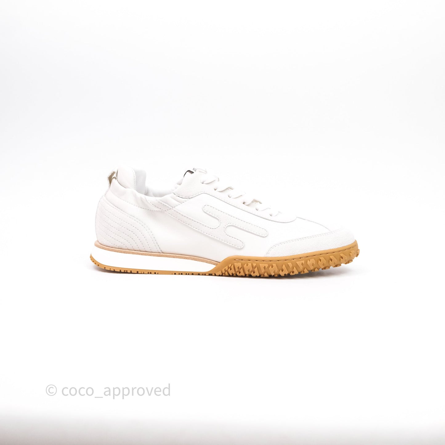 Hermès Sneaker Femme Jet Nappa/ Chevre Velours Blanc Size 37