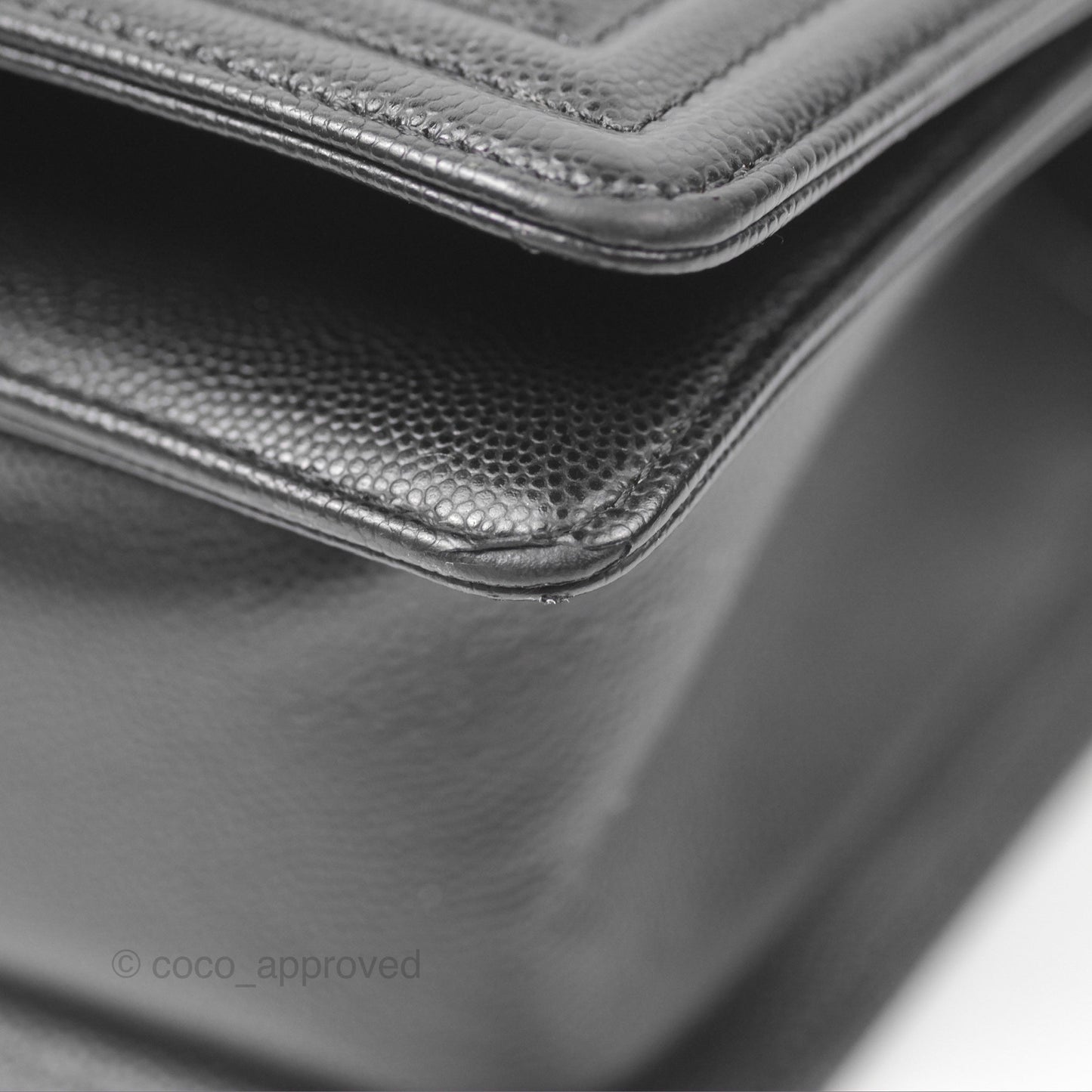 Chanel Boy Quilted Medium Black Caviar Ruthenium Hardware