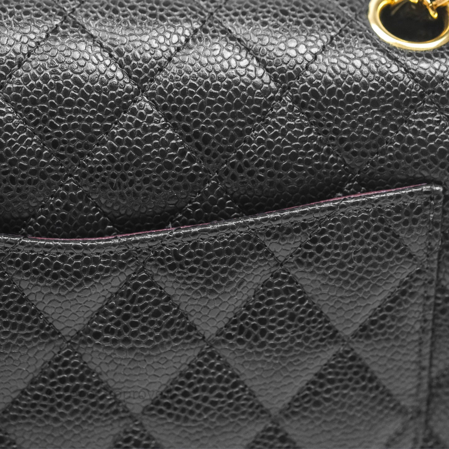 Chanel Small Classic Flap Quilted Black Caviar Gold Hardware