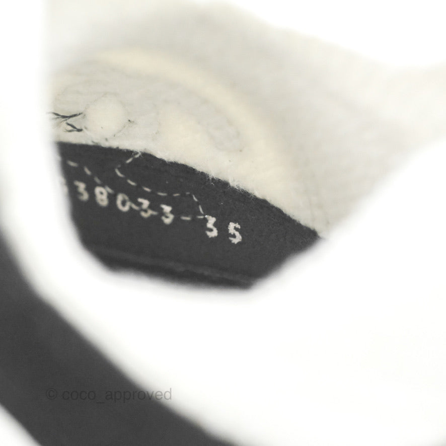Chanel Low Top Trainer CC White Black Sneakers Size 35