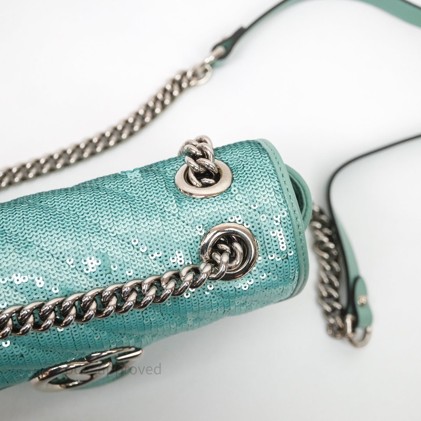 Gucci Mini Marmont Small Sequin Silver Hardware