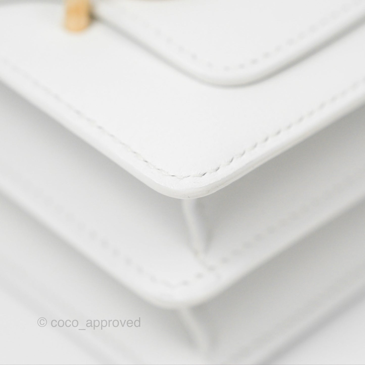 Hermès Roulis Mini 18 New White Evercolor Permabrass Hardware