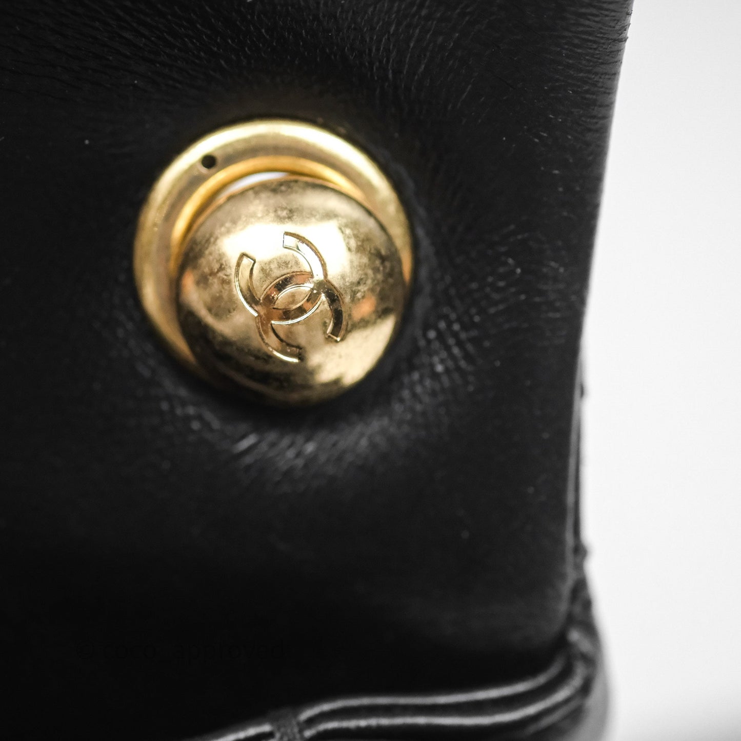 Chanel Quilted Color Match Chain Flap Black Lambskin Gold Hardware