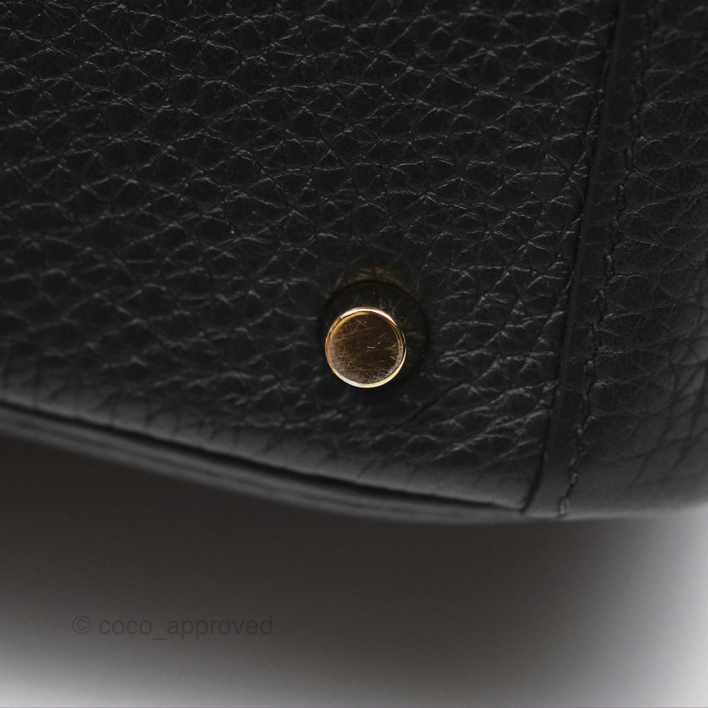 Hermès Mini Lindy 20 Noir 89 Clemence Gold Hardware