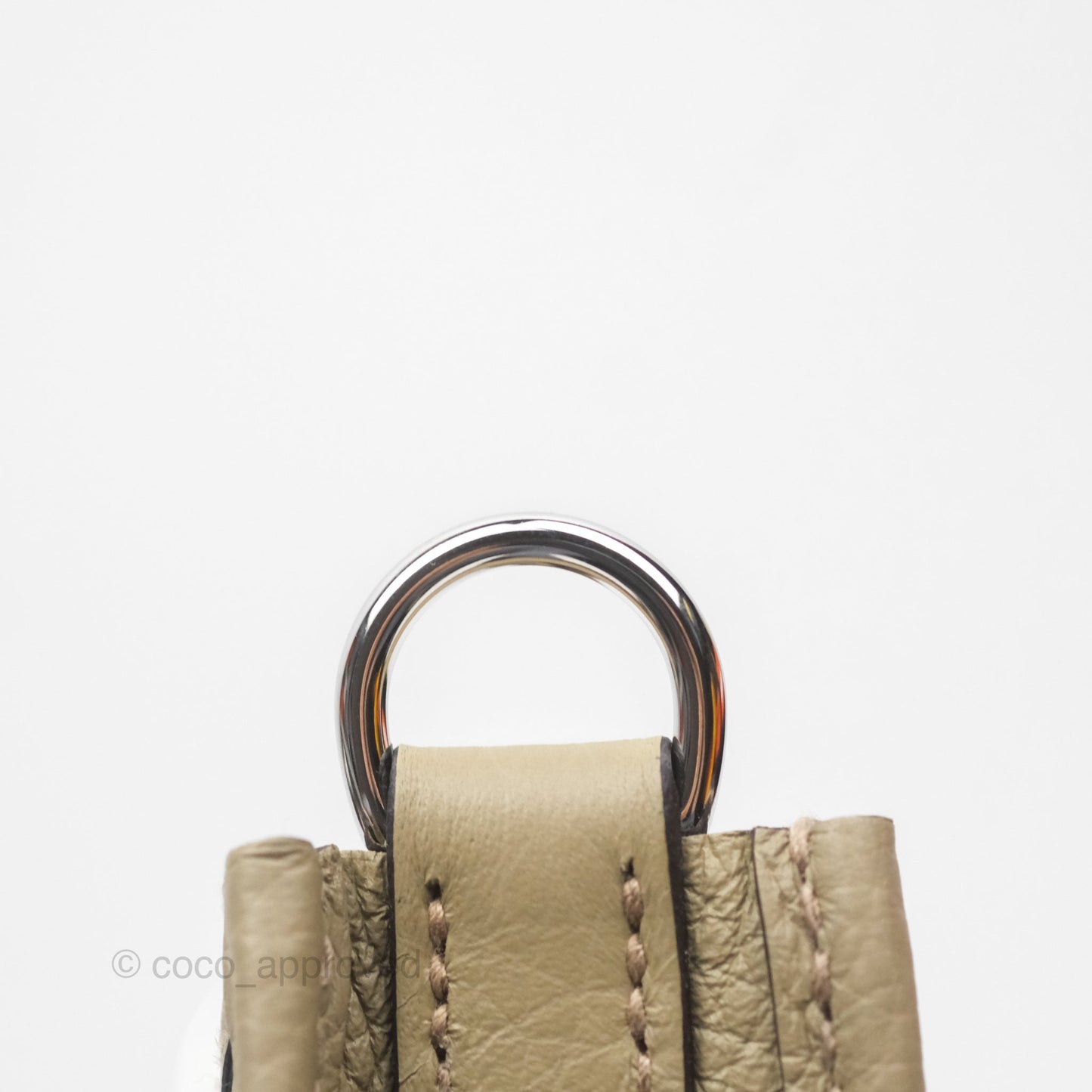 Hermès Mini Evelyne 16 Beige Marfa 8Q Clemence Palladium Hardware