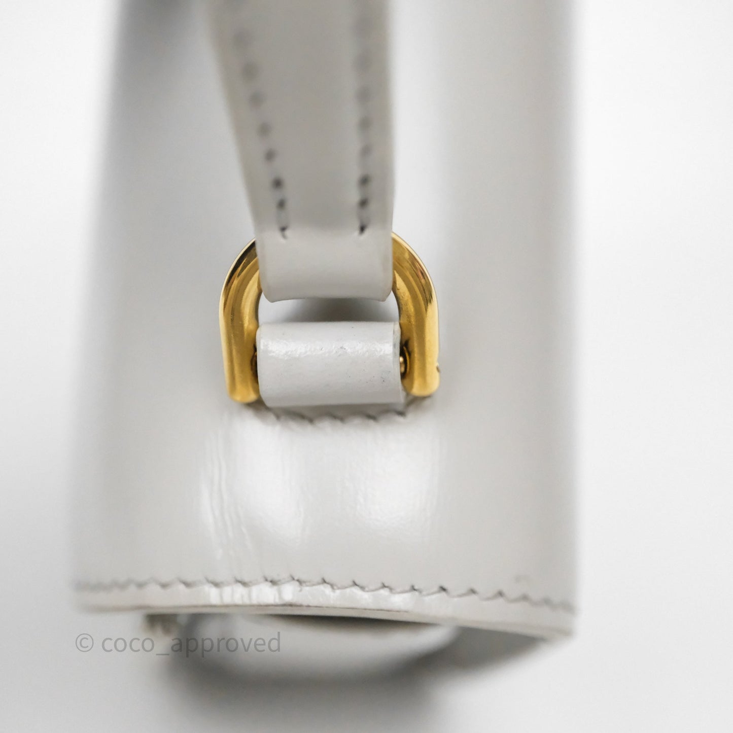 Celine Mini Besace Clea in Shiny Calfskin Grey