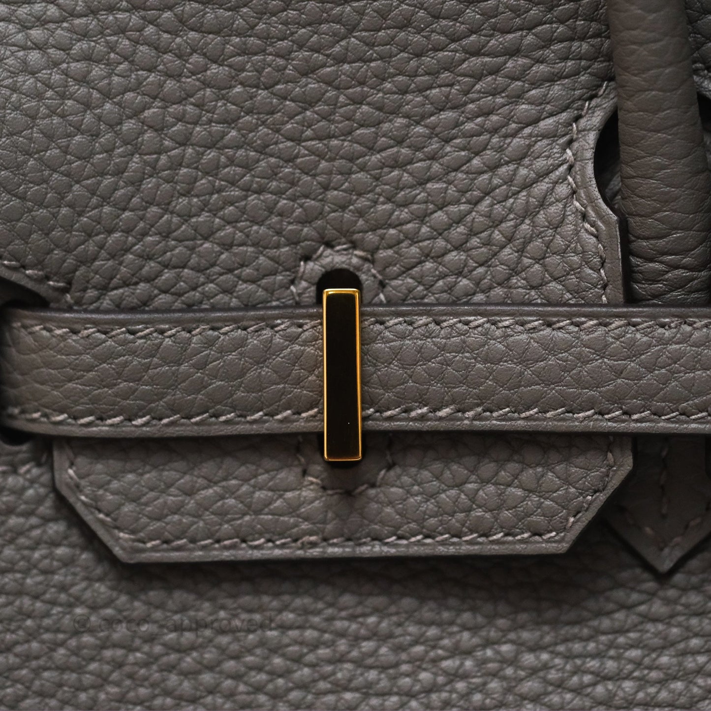 Hermès Birkin 25 Retourne Gris Meyer 0L Togo Gold Hardware