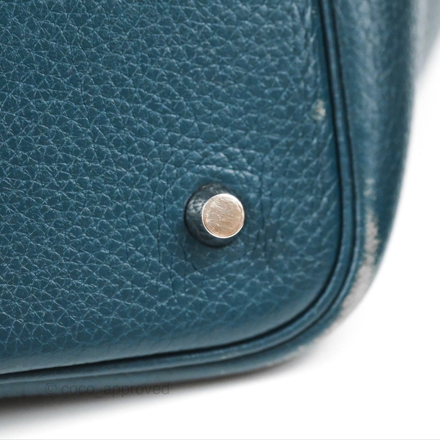 Hermès Picotin 22 Vert Bosphore Clemence Silver Hardware