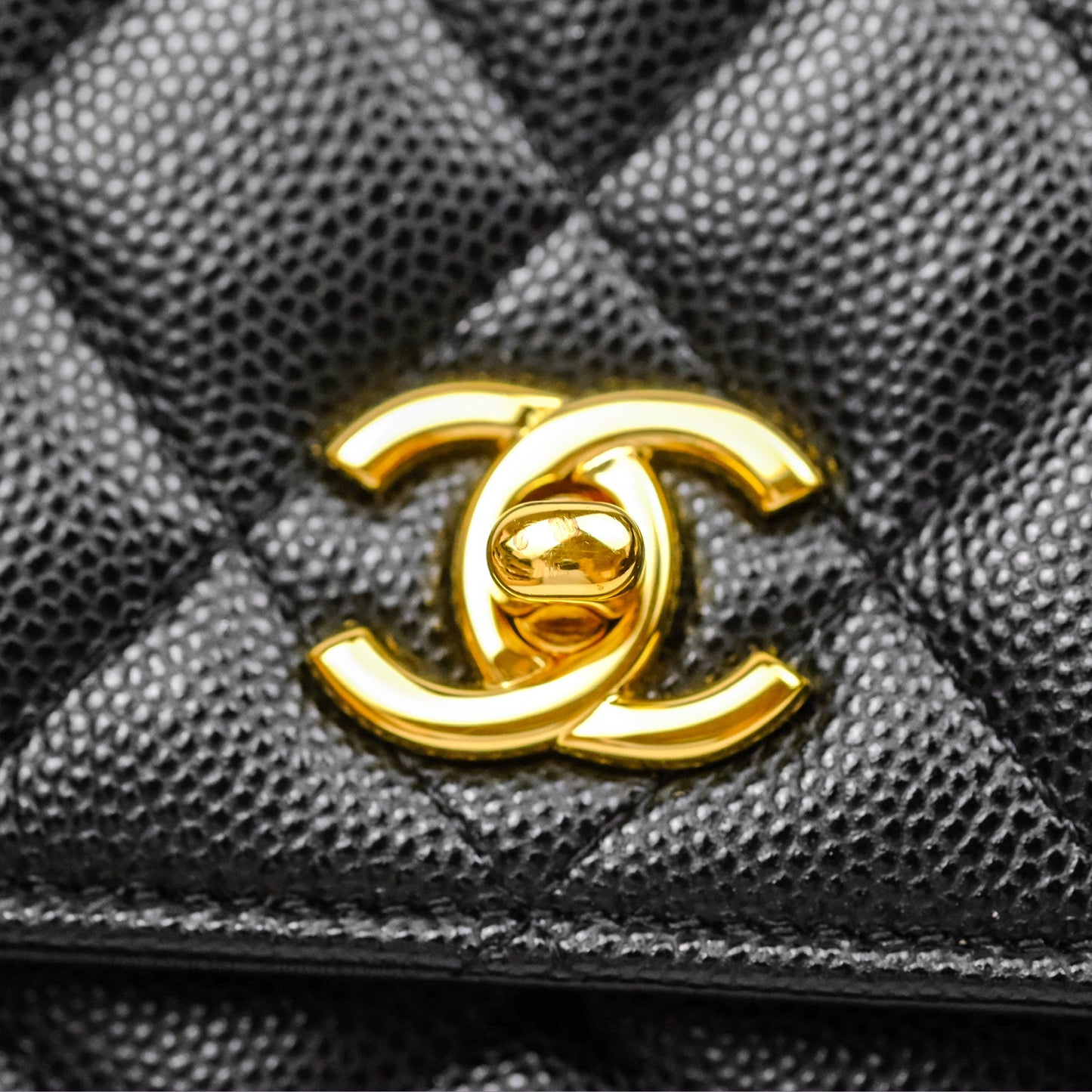 Chanel WOC Bag Charm Black Caviar Gold Hardware