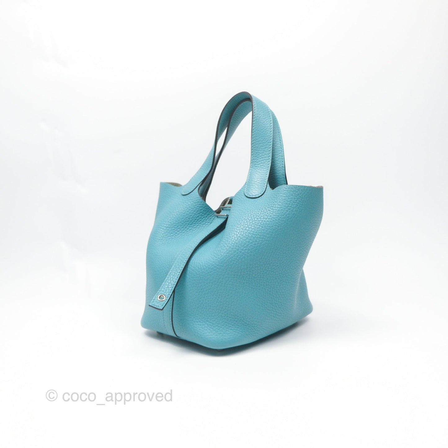 Hermès Picotin Lock 18 Bleu Saint Cyr 3Z Clemence Palladium Hardware