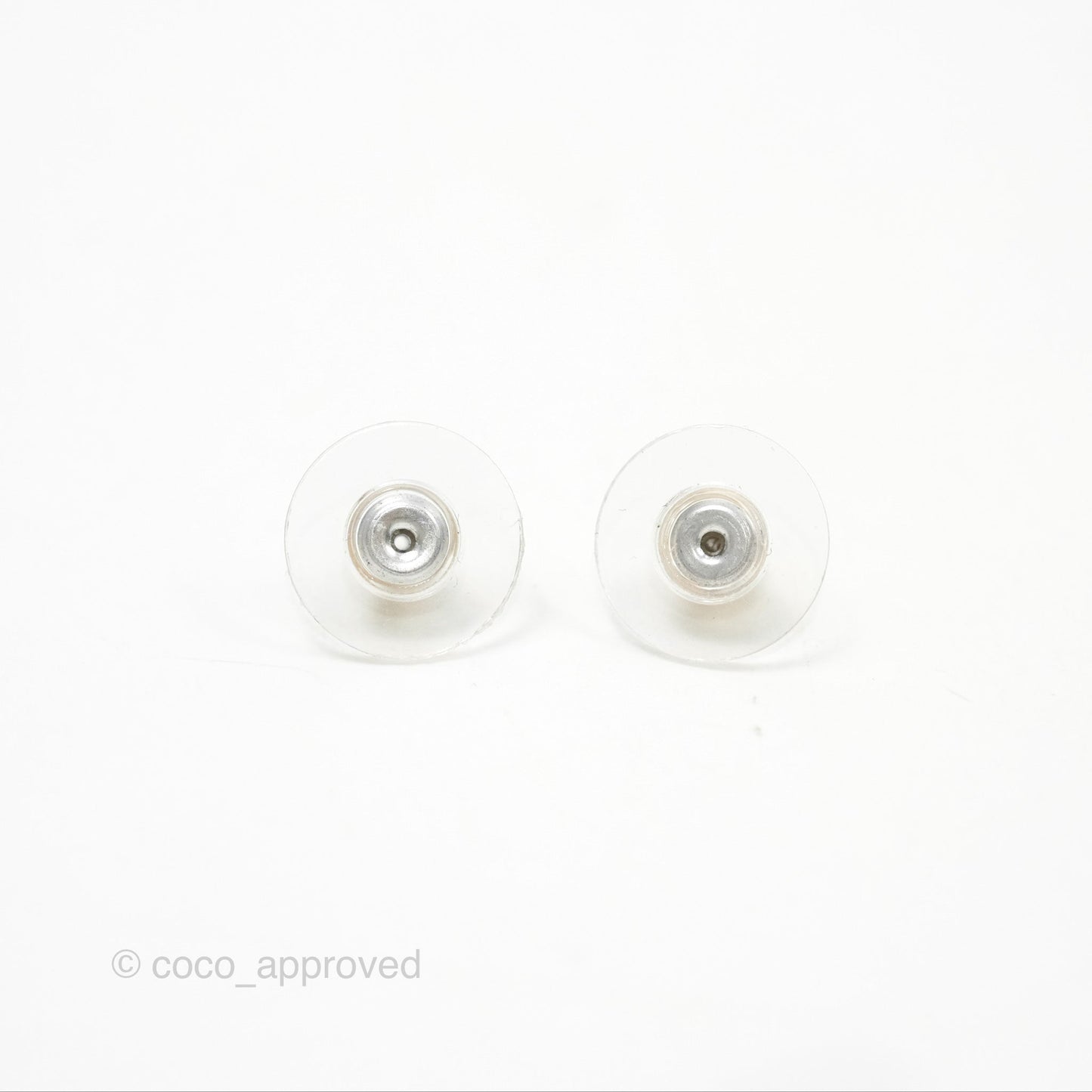 Chanel CC Crystal Pearl Earrings Gold Tone