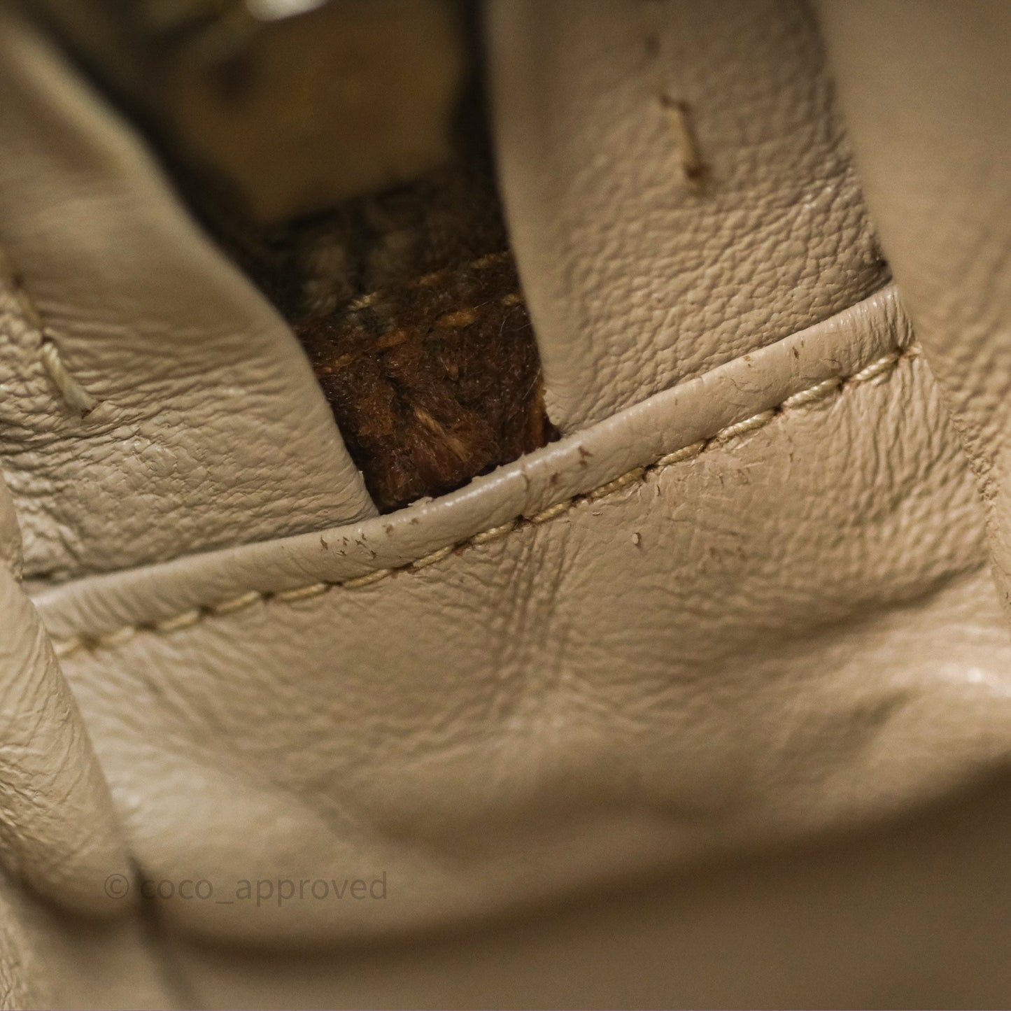 Chanel Vintage Chevron Camera Bag Light Beige Caviar Gold Hardware