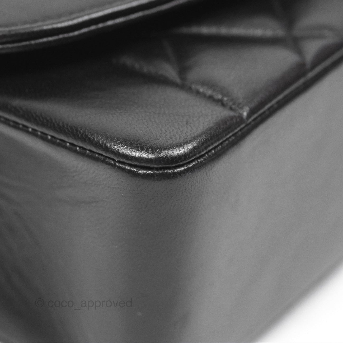 Chanel Vintage Quilted Medium Classic Diana Flap Bag Black Lambskin 24K Gold Hardware