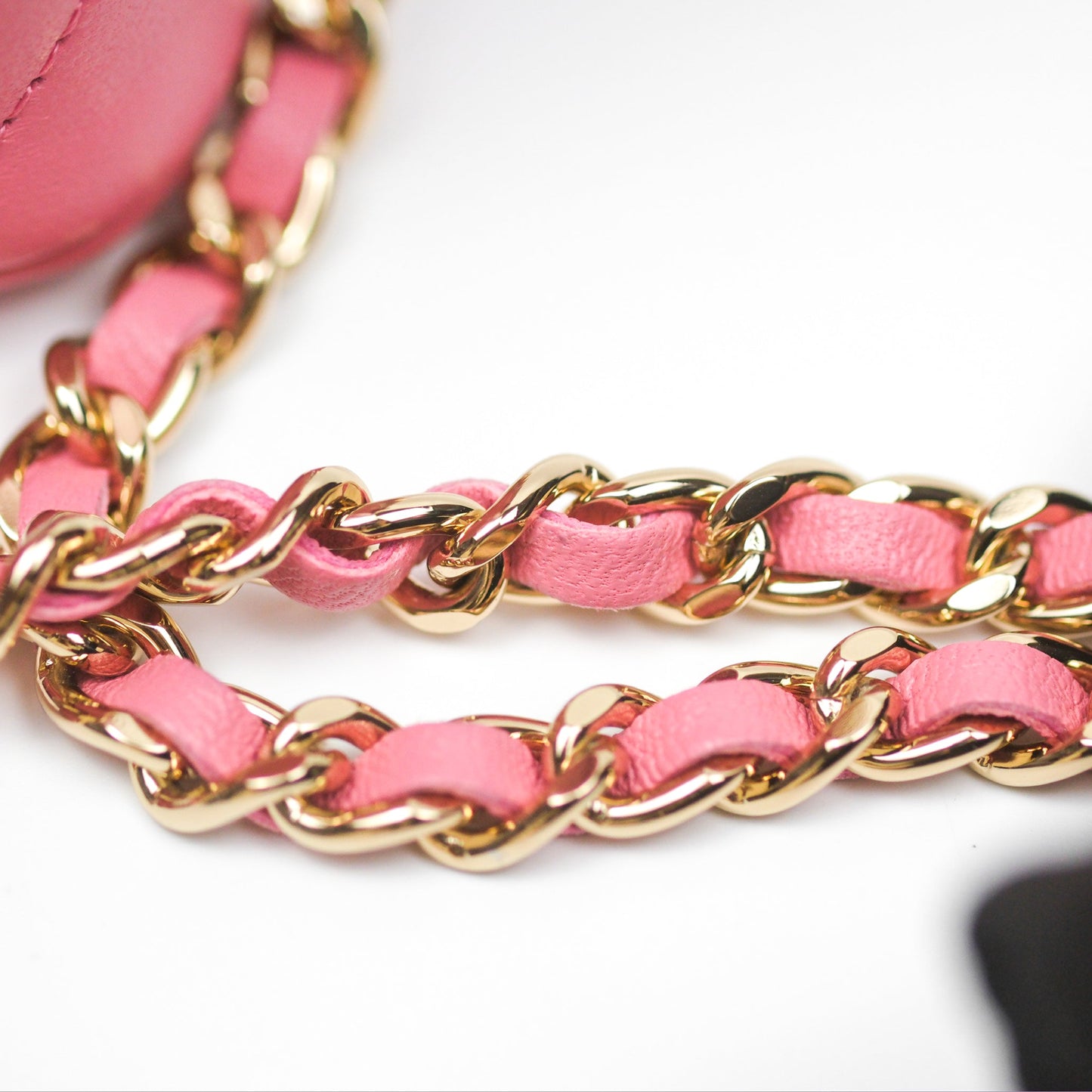 Chanel Vanity Rectangular Top Handle Pink Lambskin Gold Hardware
