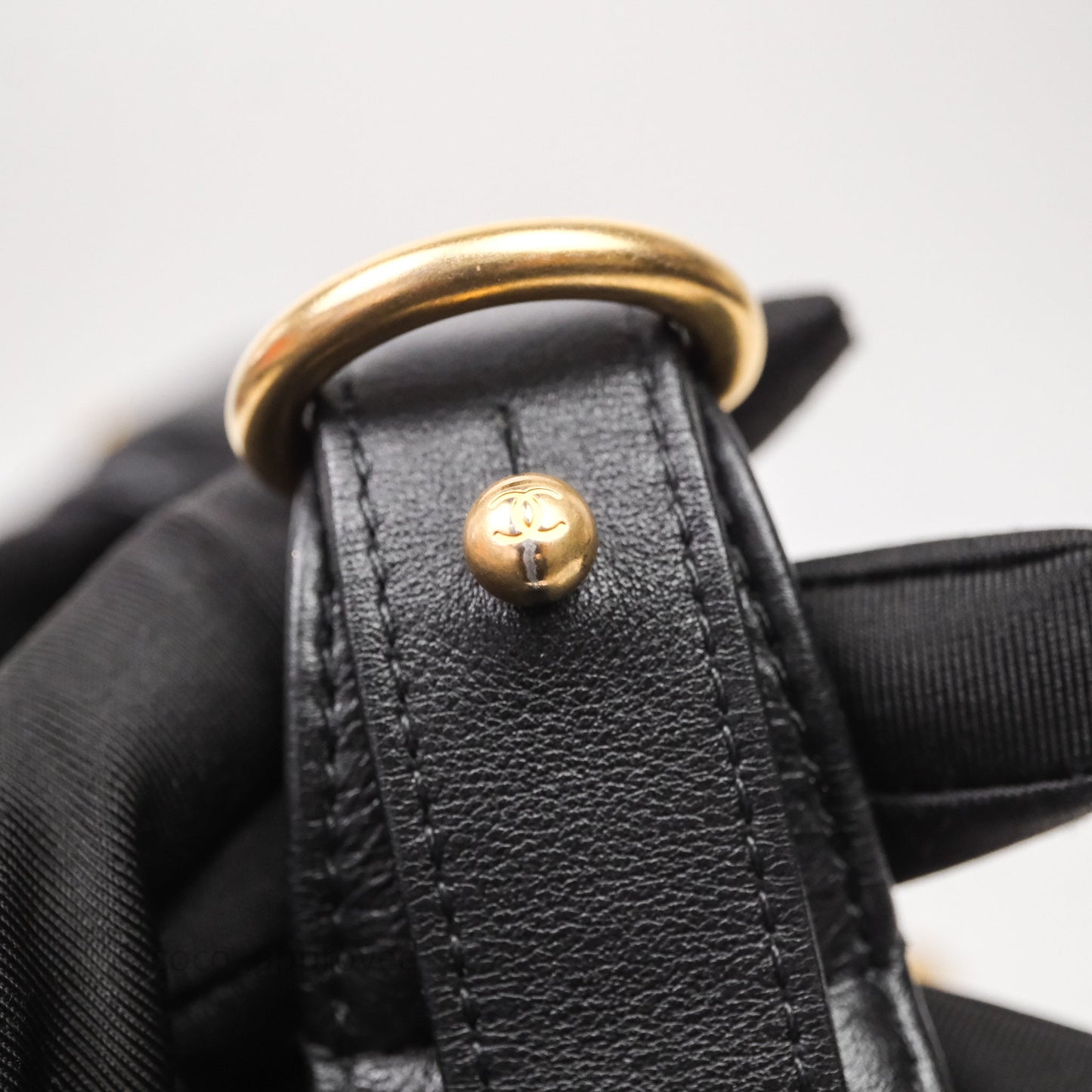 Chanel Hobo Bag Black Calfskin Aged Gold Hardware
