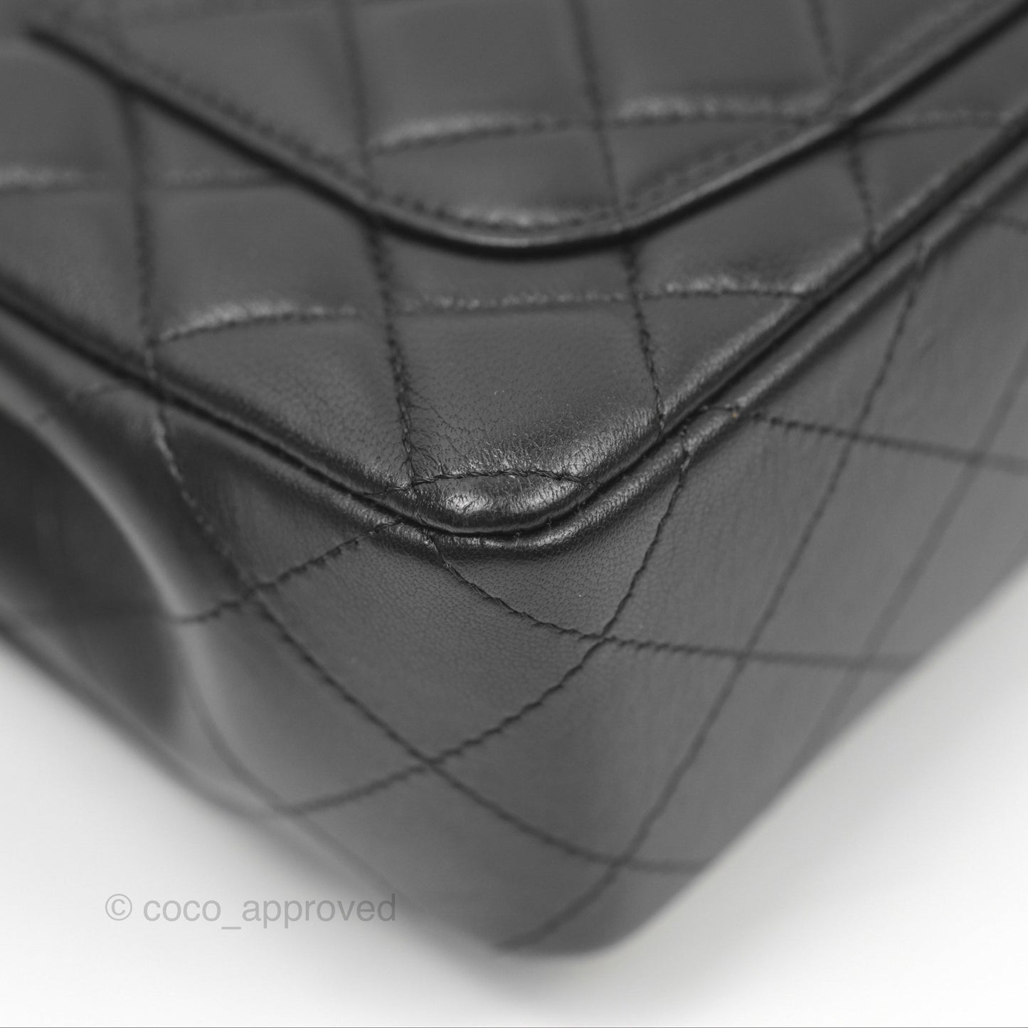 Chanel Quilted Mini Rectangular Black Lambskin Gold Hardware