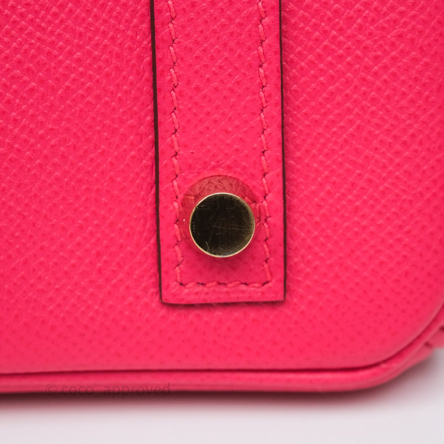 Hermès Birkin Retourne 30 Rose Extreme I6 Epsom Gold Hardware