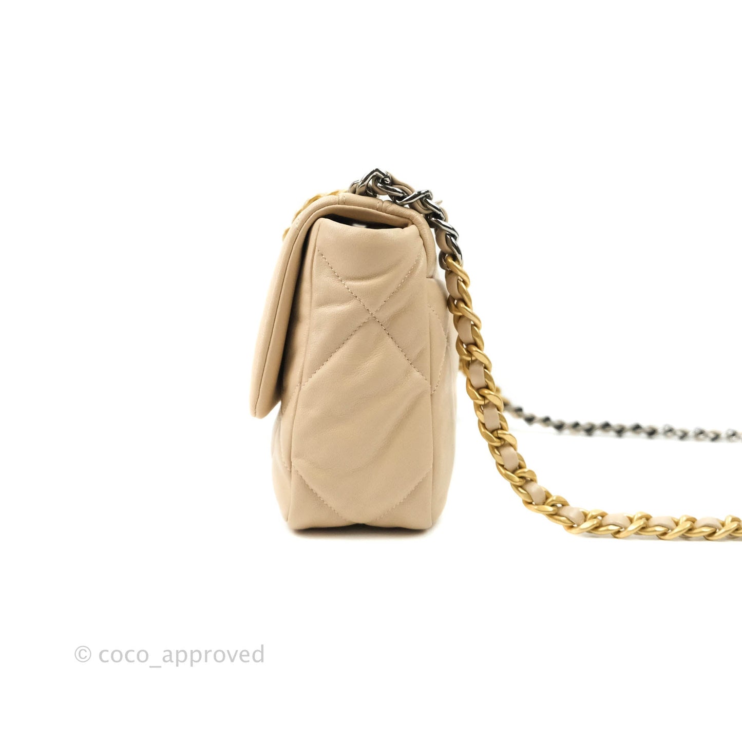 Chanel 19 Small Beige Mixed Hardware