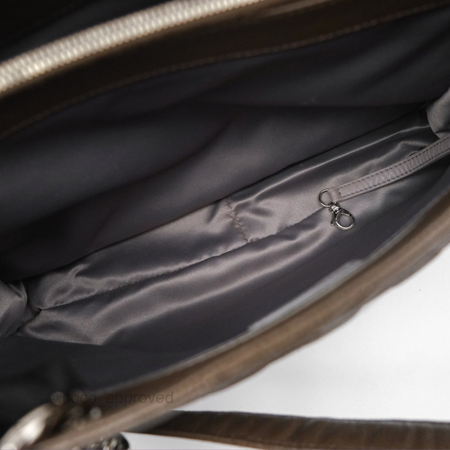 Chanel GST Chocolate Brown Caviar Silver Hardware