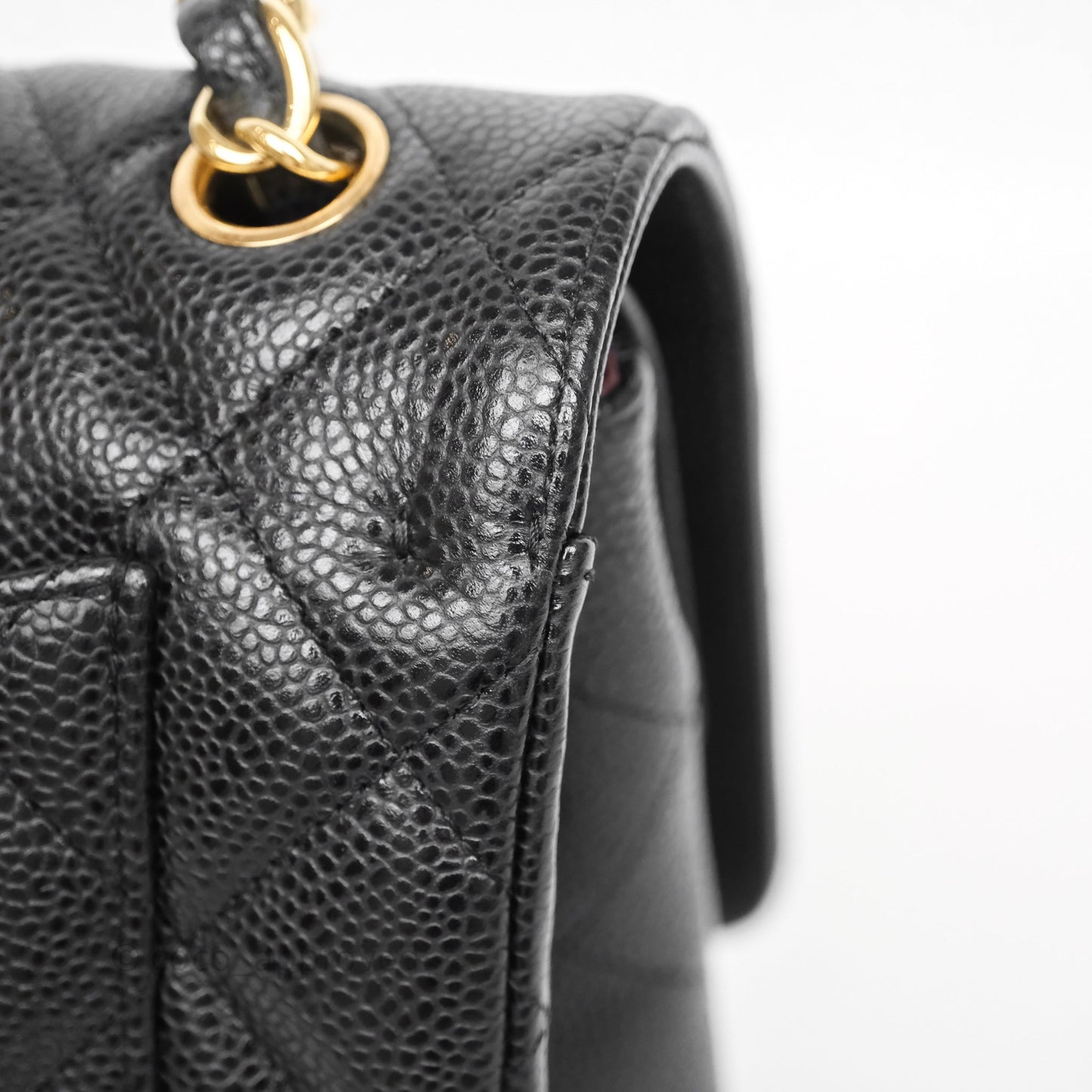 Chanel Jumbo Double Flap Black Caviar Gold Hardware⁣⁣