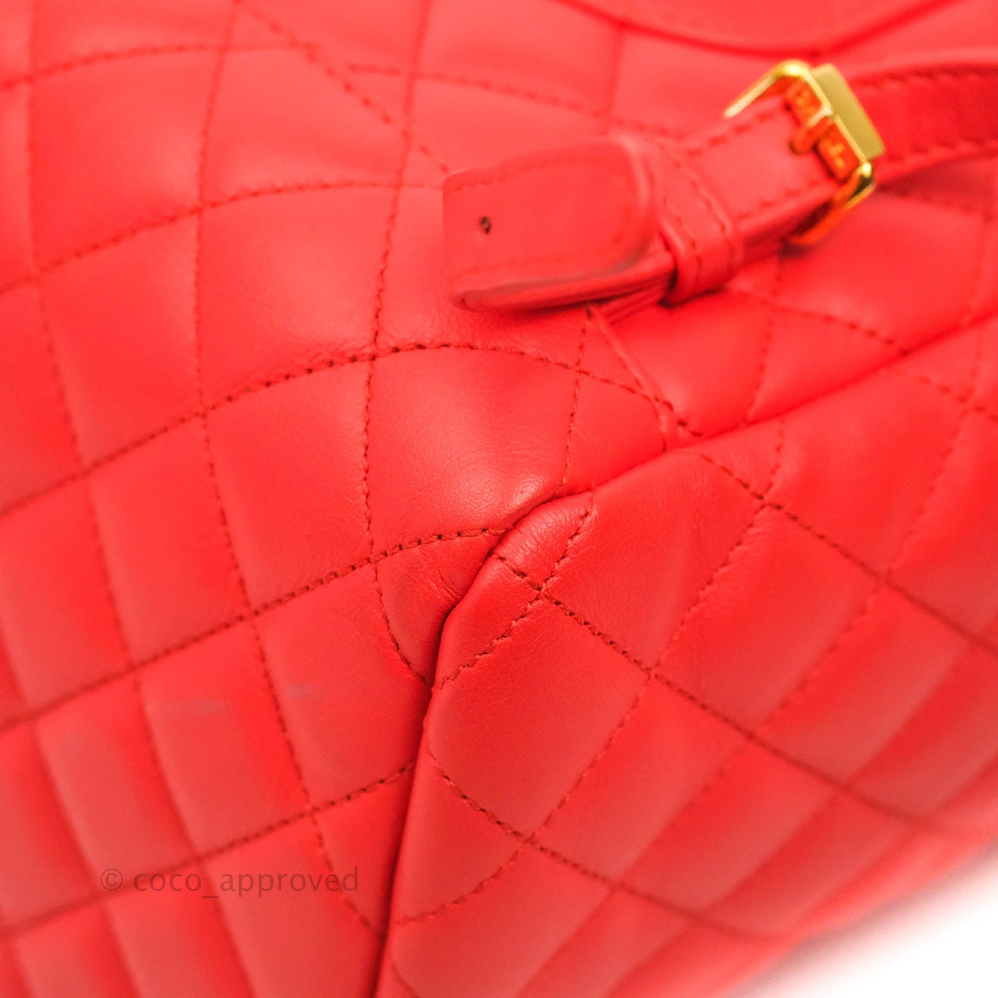 Chanel Quilted Urban Spirit Backpack Red Calfskin Gold Hardware