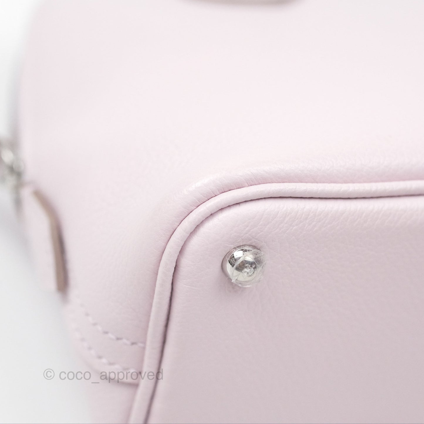 Hermès Bolide Mini 1923 Verso Evercolor Mauve Pale 09/ Caramel 28 Palladium Hardware