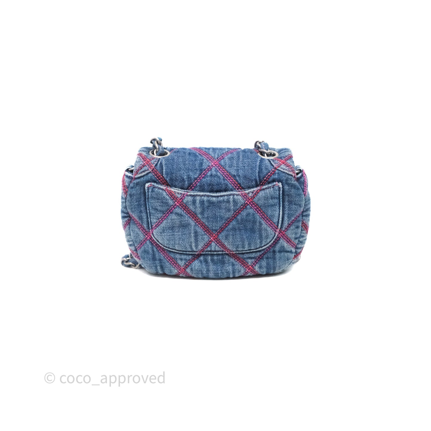 Chanel Coco Beach Flap Bag Denim Silver Hardware