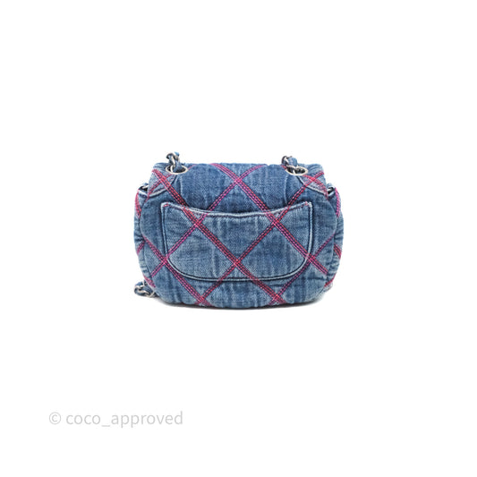 Chanel Coco Beach Flap Bag Denim Silver Hardware
