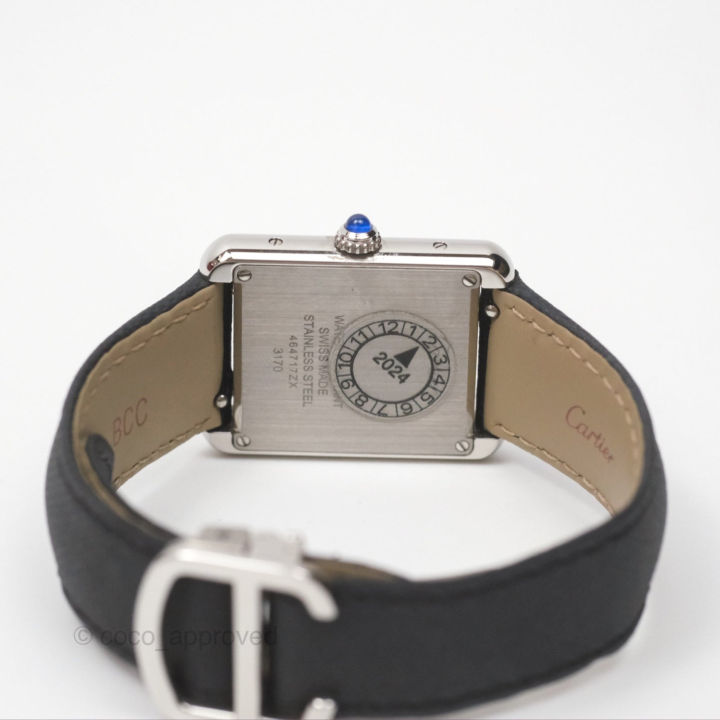 Cartier Tank Solo Watch Small Model Steel Black