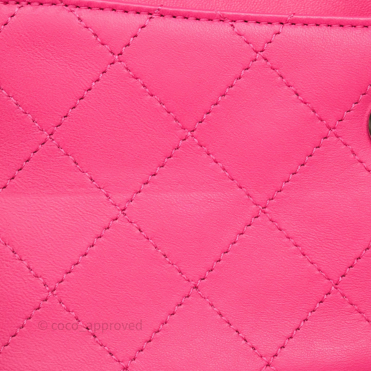 Chanel Stitched Double Flap Bag Pink Calfskin Silver Hardware