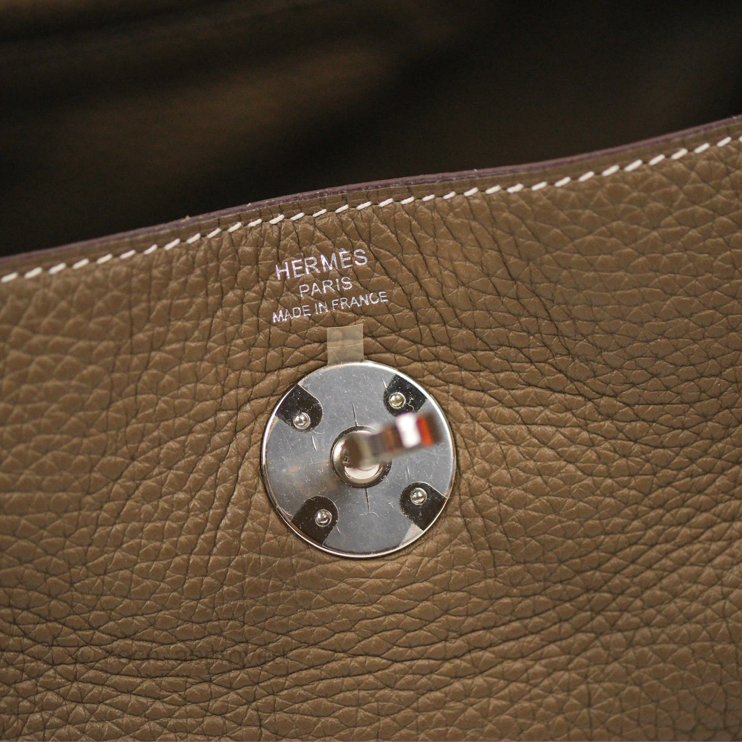 Hermès Lindy 26 Etoupe Clemence Palladium Hardware
