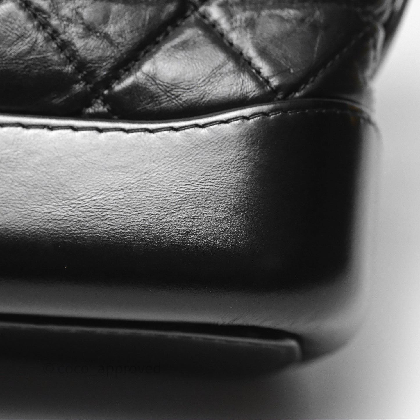 Chanel Small Gabrielle Hobo Quilted Black Aged Calfskin
