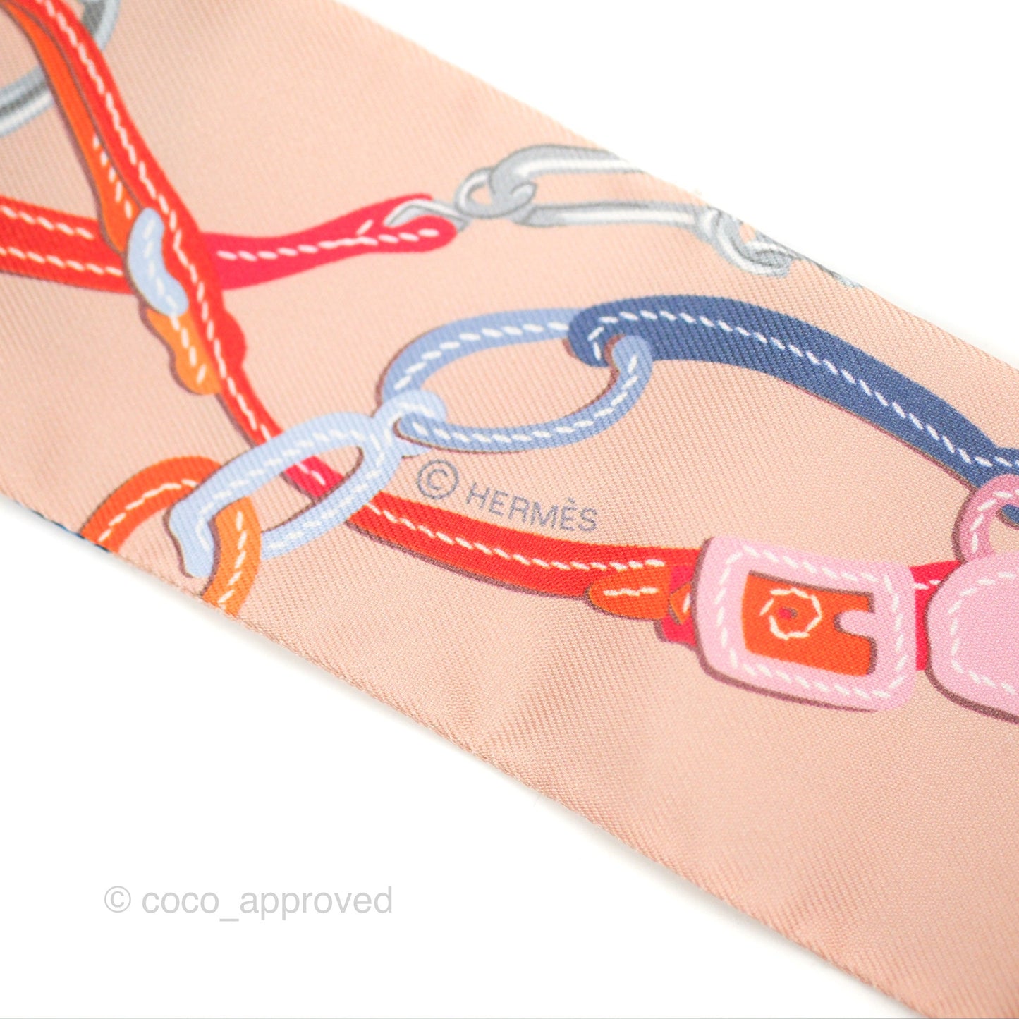 Hermès Brides de Gala Applique Pique Silk Twilly