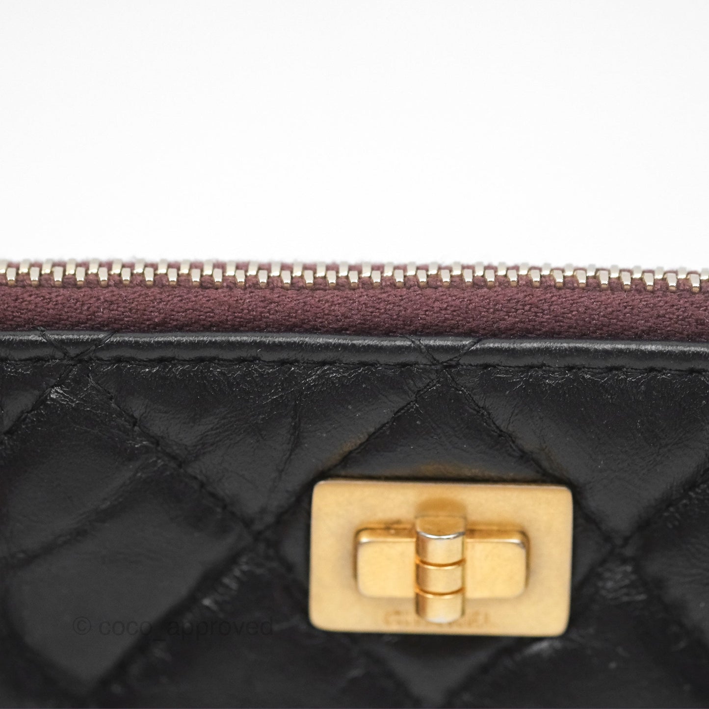 Chanel Quilted Mini Reissue O Case Black Calfskin Aged Gold Hardware