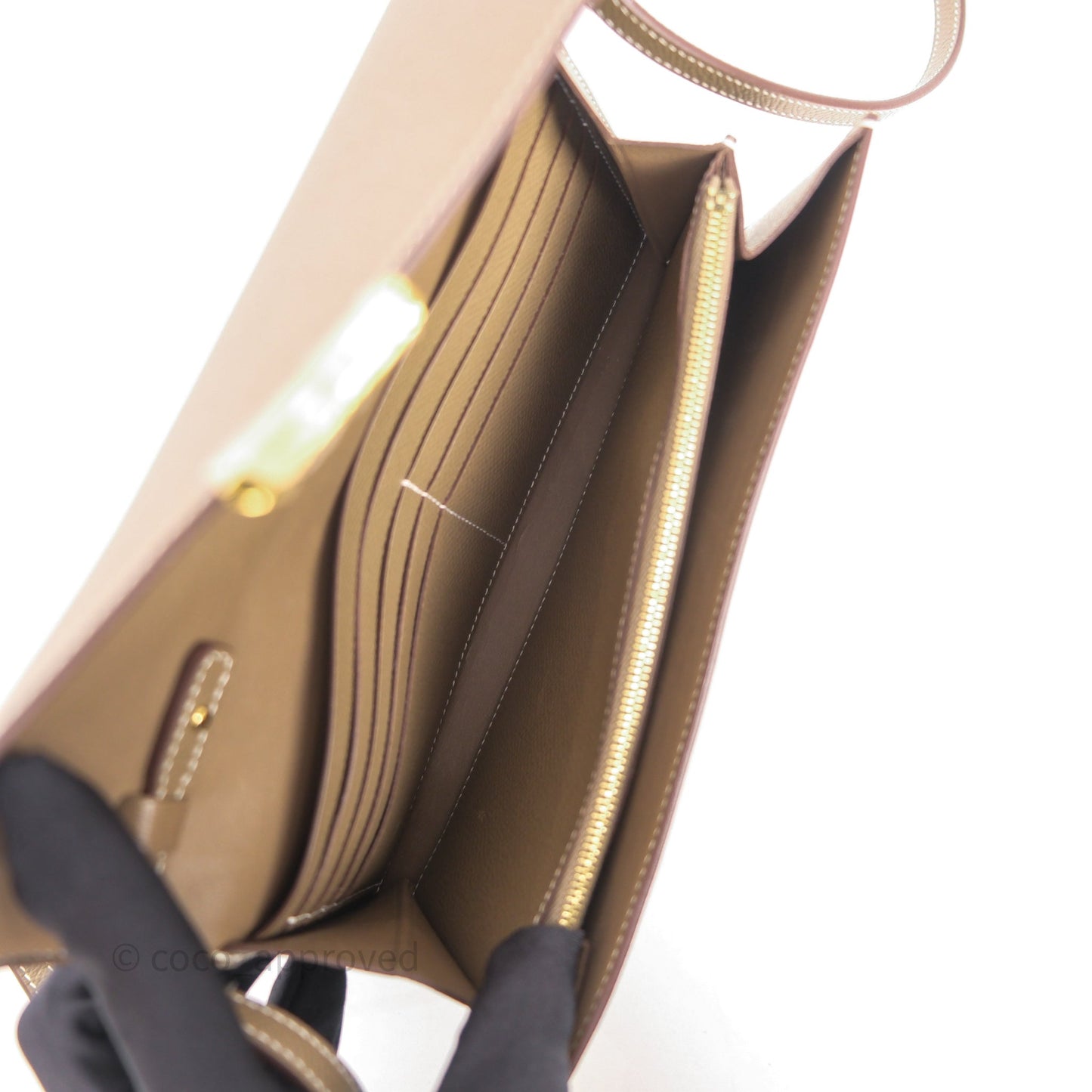 Hermès Constance To Go Wallet Etoupe 18 Epsom Gold Hardware