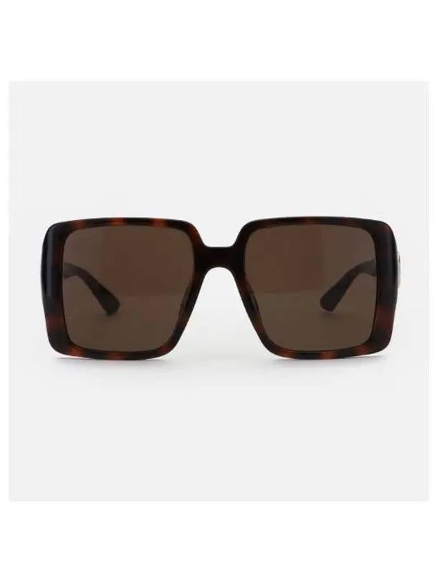 Luxury Gucci Trending 2025 Eyewear Side Logo Square Frame Sunglasses Havana