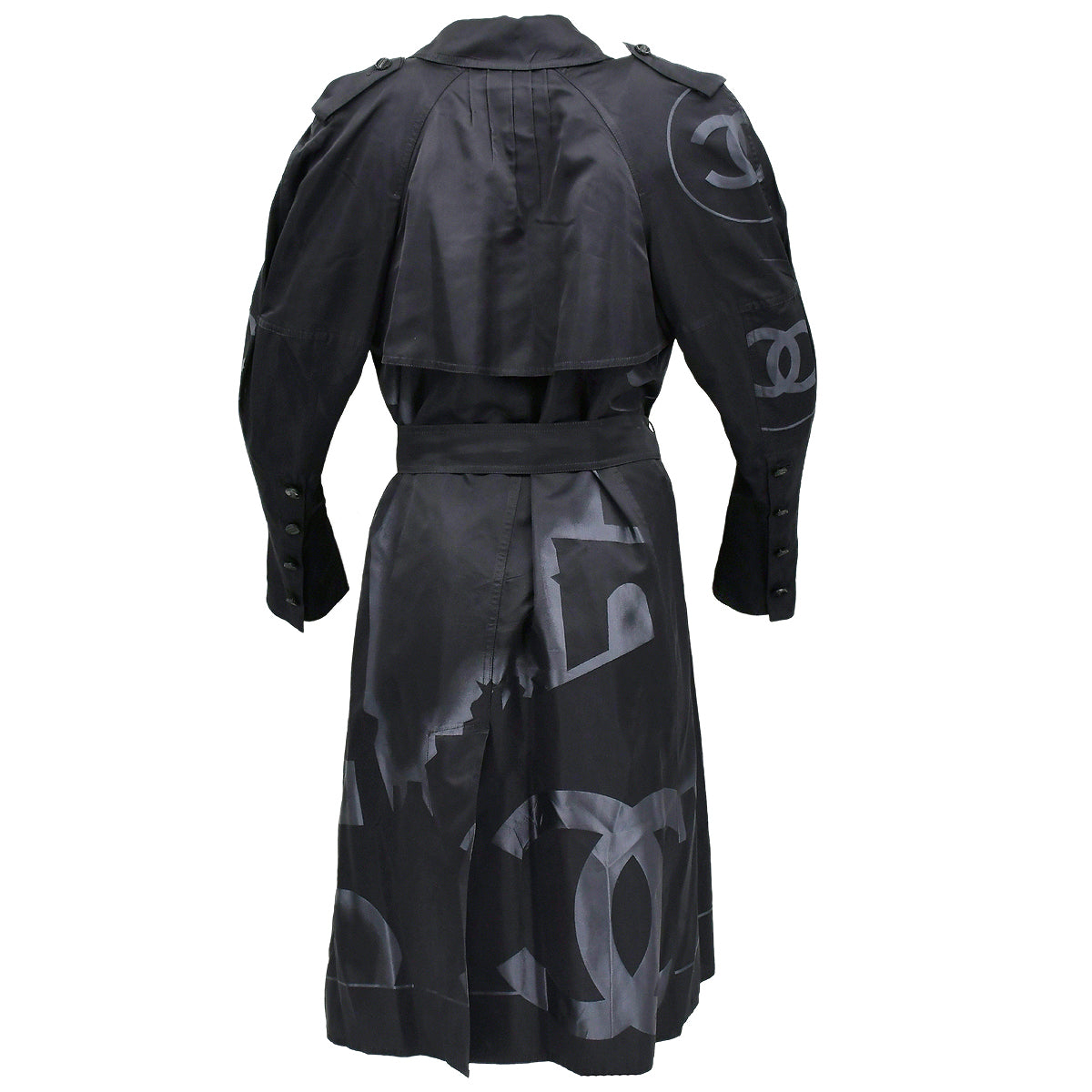 Luxury Chanel belted silk coat #38