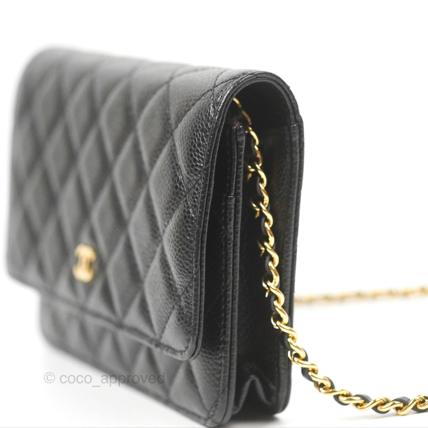 Chanel Classic Quilted WOC Black Caviar Gold Hardware