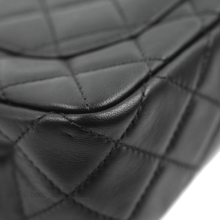Chanel Mini Rectangular Pearl Crush Quilted Black Lambskin Gold Hardware