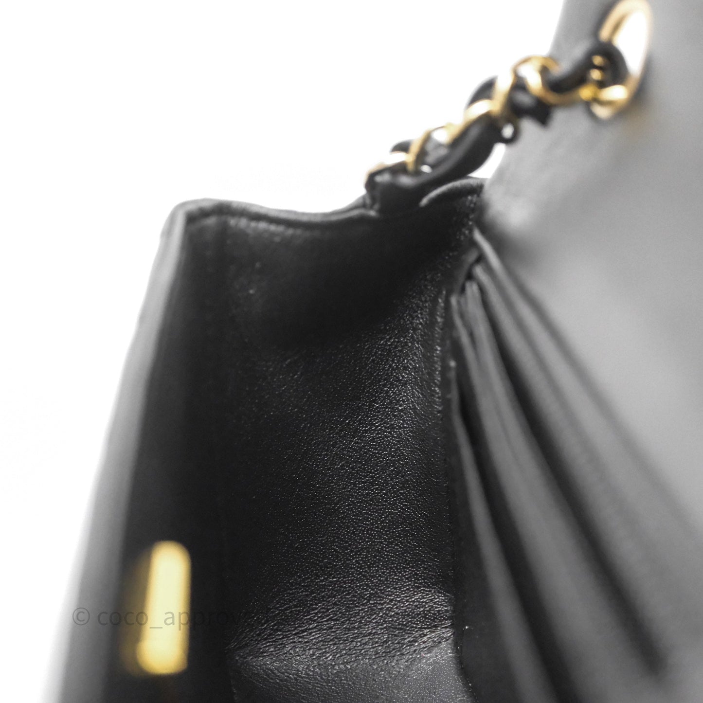 Chanel Mini Rectangular Black Lambskin Bag Gold Hardware