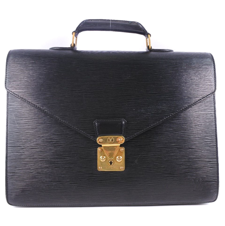 LOUIS VUITTON Business bag M54412 Epi Leather black Cerviet ambassador mens