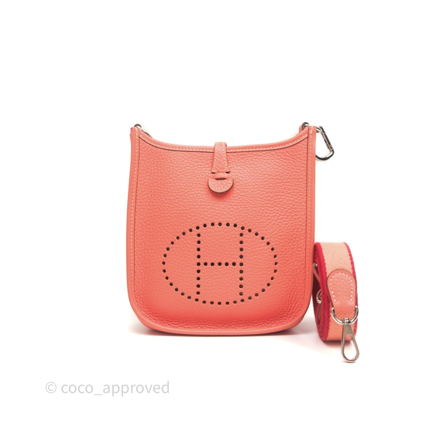 Hermès Mini Evelyne 16 Crevette L5 Clemence Palladium Hardware
