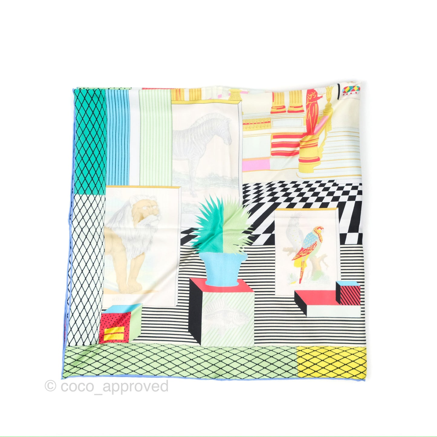 Hermès Grand Theater Nouveau Silk Scarf 90