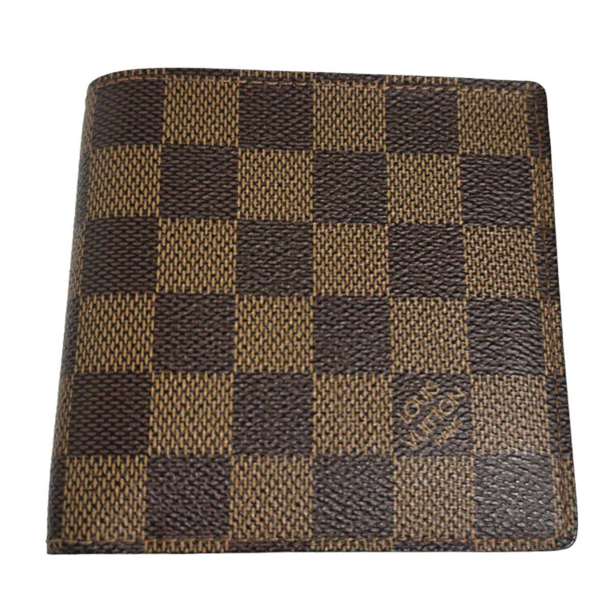 LOUIS VUITTON Bifold Wallet N61675 Damier canvas Brown Bi-fold wallet with card pocket Damier Portefeuille Marco mens()
